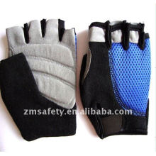 Promotion microfiber leather half finger cycling sports glove